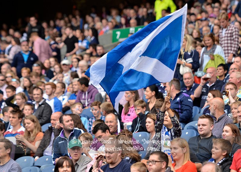 Flying the flag: Scotland rugby fans at BT Murrayfield Stadium