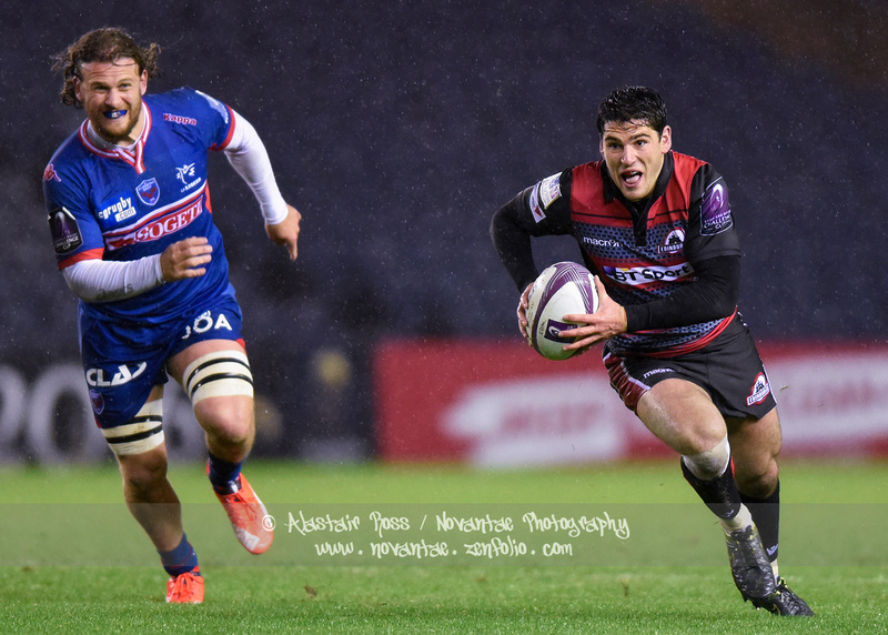 from Edinburgh Rugby vs FC Grenoble Rugby in the European Rugby Challenge Cup at BT Murrayfield Stadium, Edinburgh, on 13th November 2015.