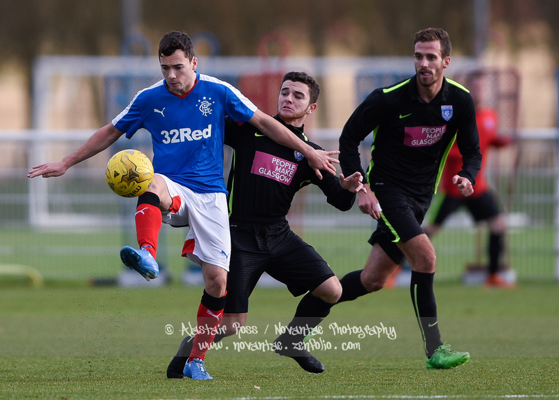 Action from Glasgow Rangers vs Edusport Academy. Alastair Ross / Novantae Photography